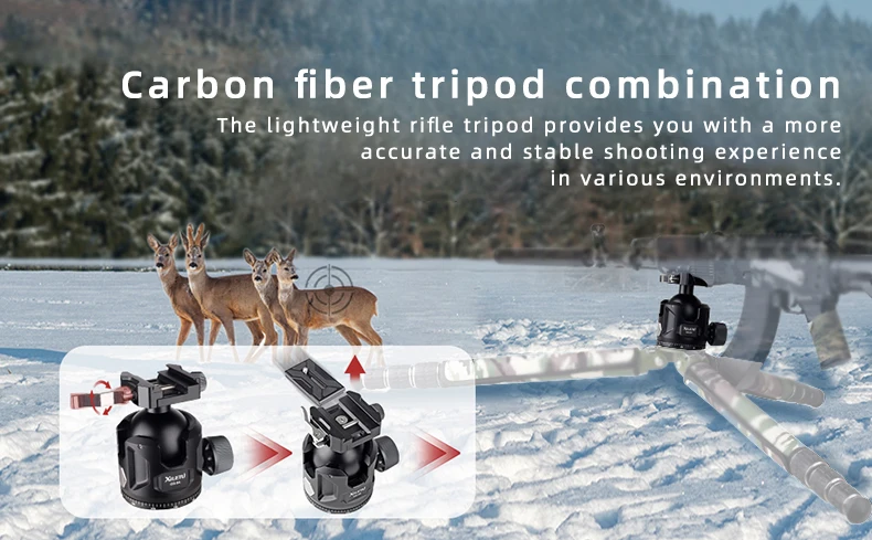 COBONE 1/4 Zoll Stativ-Kugelkopf 360° Kompatibel mit Arca-Swiss und Picatinny Panorama-Halterungsadapter für Jagd und Kamerafotografie – Detail 1