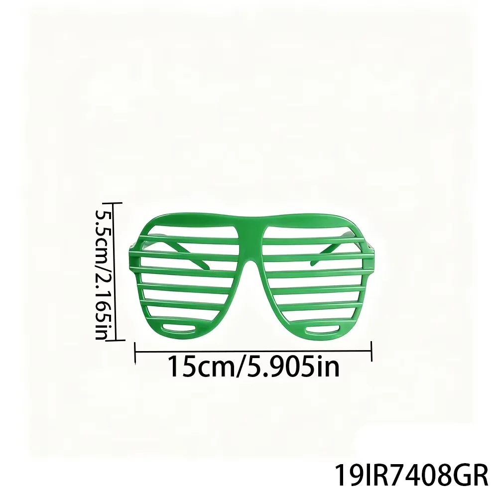 Очки PESENAR Irish Party Green Shutter — идеально подходят для праздников ко Дню Святого Патрика