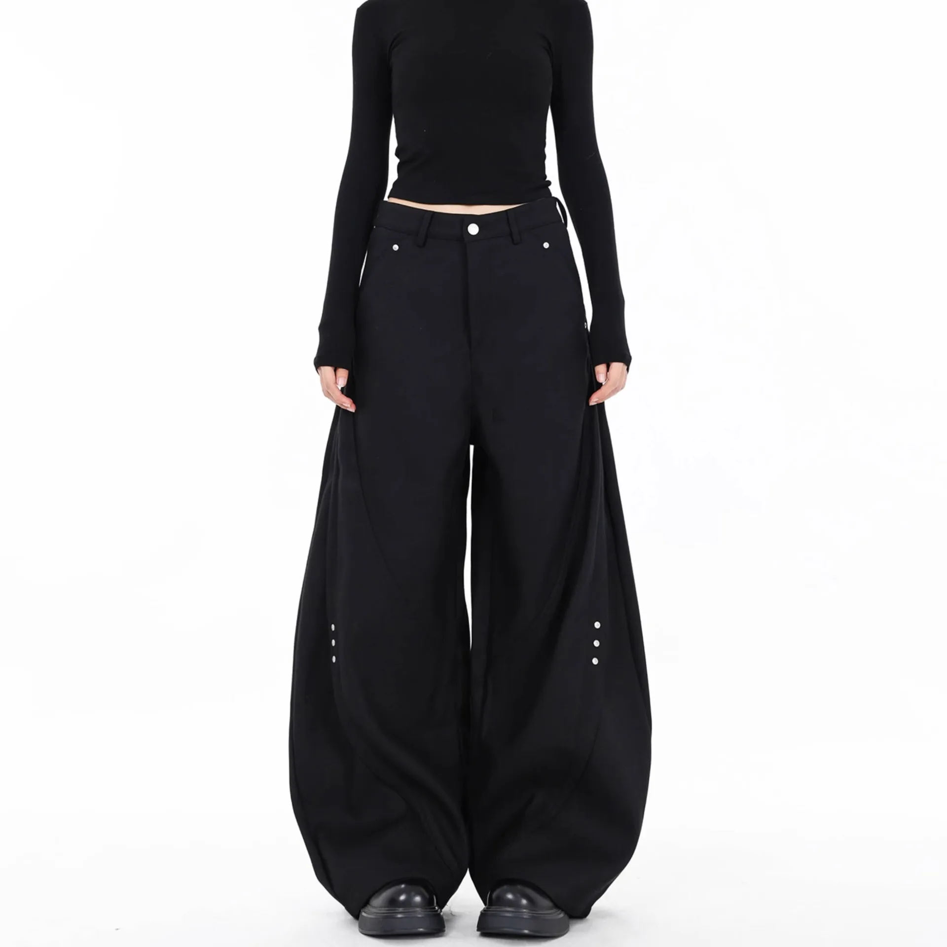 

Trendy Casual Wide Leg Pants For Women Fashion Gothic Clothing Y2k Aesthetic Kpop Baggy Sweatpants Trousers Female Street Wear
