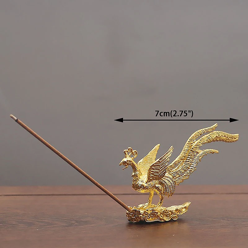 Lucky Spread Wings And Step On The Clouds Phoenix Incense Burner Figurine Ornament Home Decoration Good Luck Phoenix Nird Statue