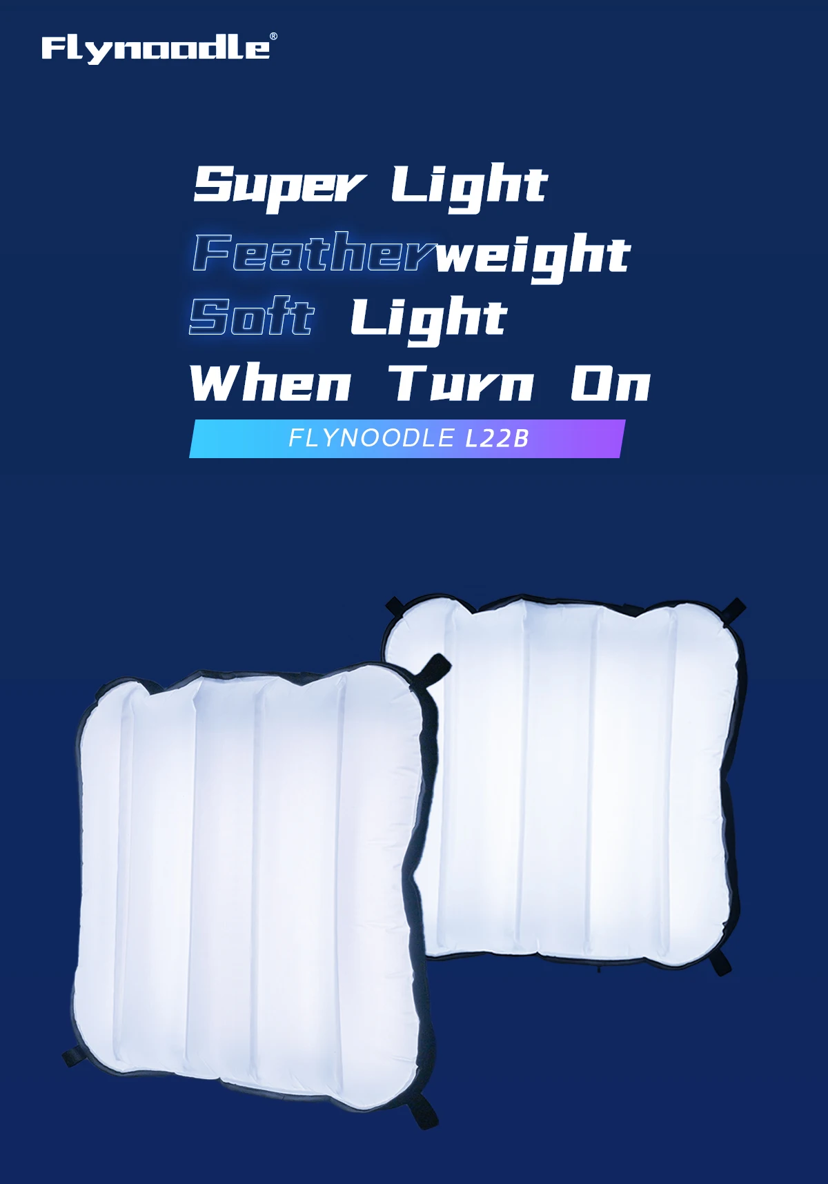 

FlyNoodle Fully Automatic Inflatable Soft Light 2700K-6000K Studio Photography LED For Outdoor portable live light APP Control