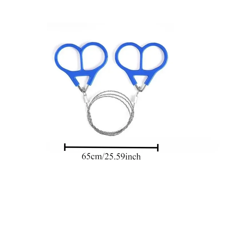 Sega a filo portatile con rotazione 1/3/5 pezzi - Strumento EDC in acciaio inossidabile per campeggio/escursionismo, impugnatura antiscivolo con anello Accessori per esterni