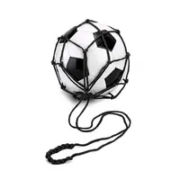 Youth Football Self Trainer Kick Net Pocket Professional Outdoor Sport Nylon Net Basketball Bag Solid Mesh Soccer Ball Carry Bag 6
