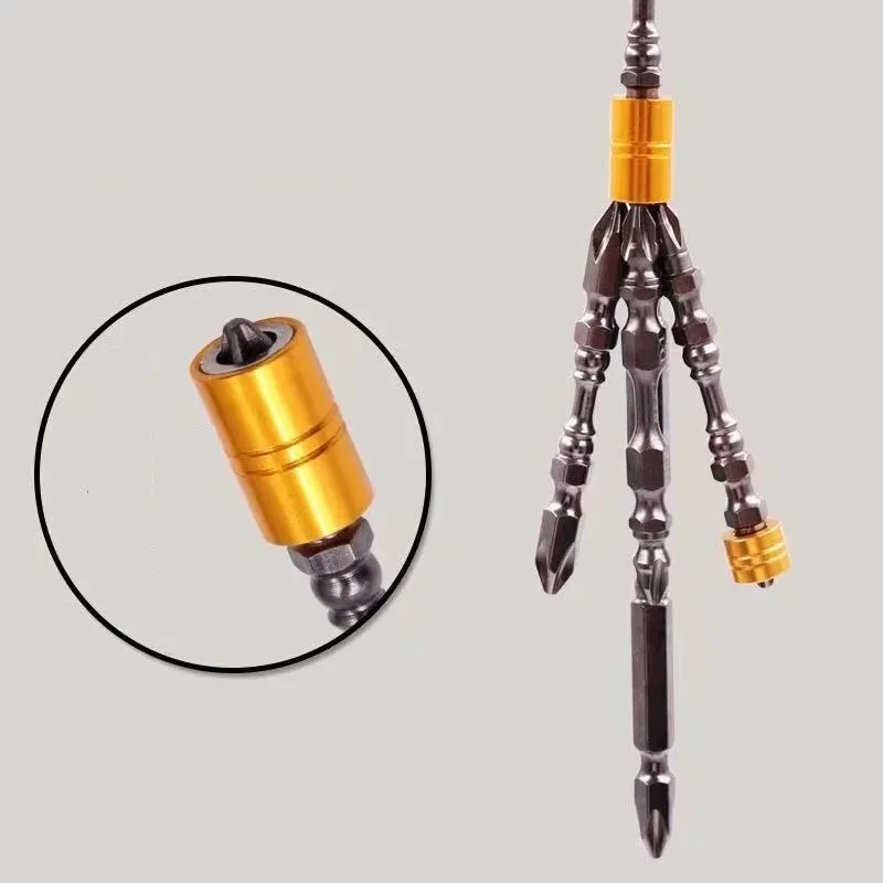 1 pz durezza anelli magnetici singoli e doppi magnetici 65MM cacciavite a testa incrociata Bit cacciavite elettrico a doppia testa
