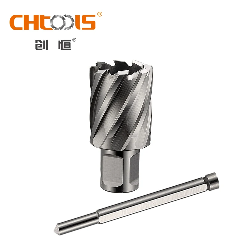 CHTOOLS 6pcs HSS High Speed Steel Annular Cutters Set with Pilot Pin for Metal Drilling Boxed