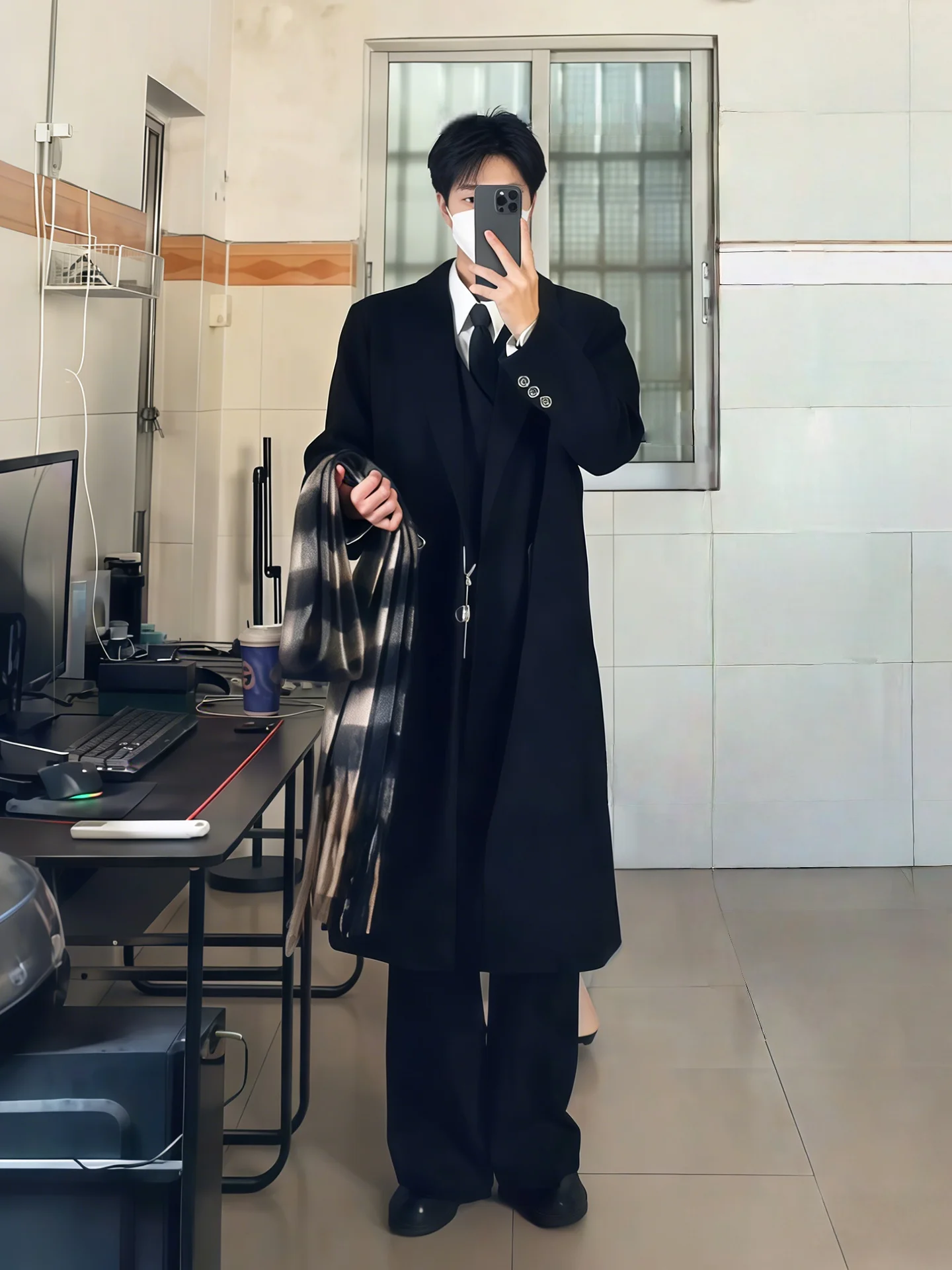 

Briti Sle Thiened Woolen Coat oulder Padded Men's Autumn Winter Long Sle Adstrative Sle Windbreaker Jaet