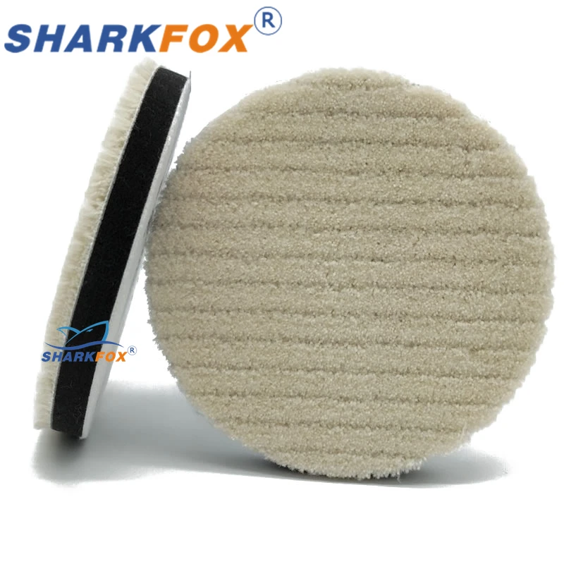 

Sharkfox 3/5 Inch Japan Wool Polish Pad For DA RO Car Polisher Woolen Buffing Disc Car Clean Product Automotive Scratch Removing