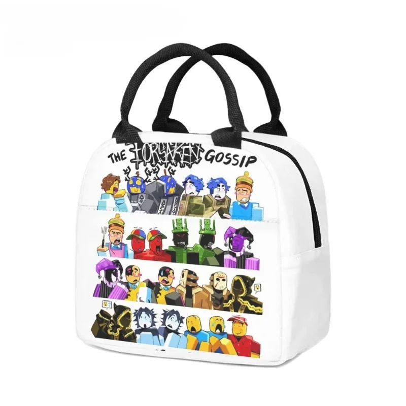 

Anime Roblox Forsaken Gubby Lunch Bag Portable Children Meal Bag School Trip Lunch Picnic Dinner Cooler Food Meal Bag Gifts