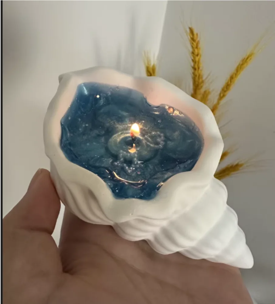 Conch Aromatherapy Candle Non natural Shell Handmade Gift Fragrance Jelly Wax Art Ornament Cute