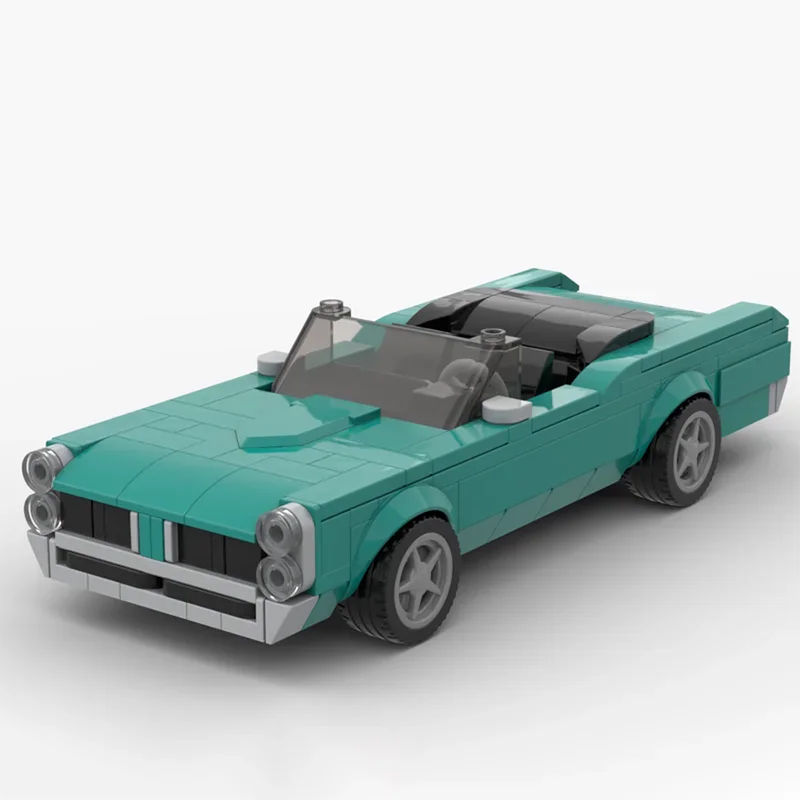 

355pcs MOC 1966 Pontiac GTO Convertible Sports Car Vehicle Speed Champion Racer Building Blocks Brick Creative Garage Boys Toys