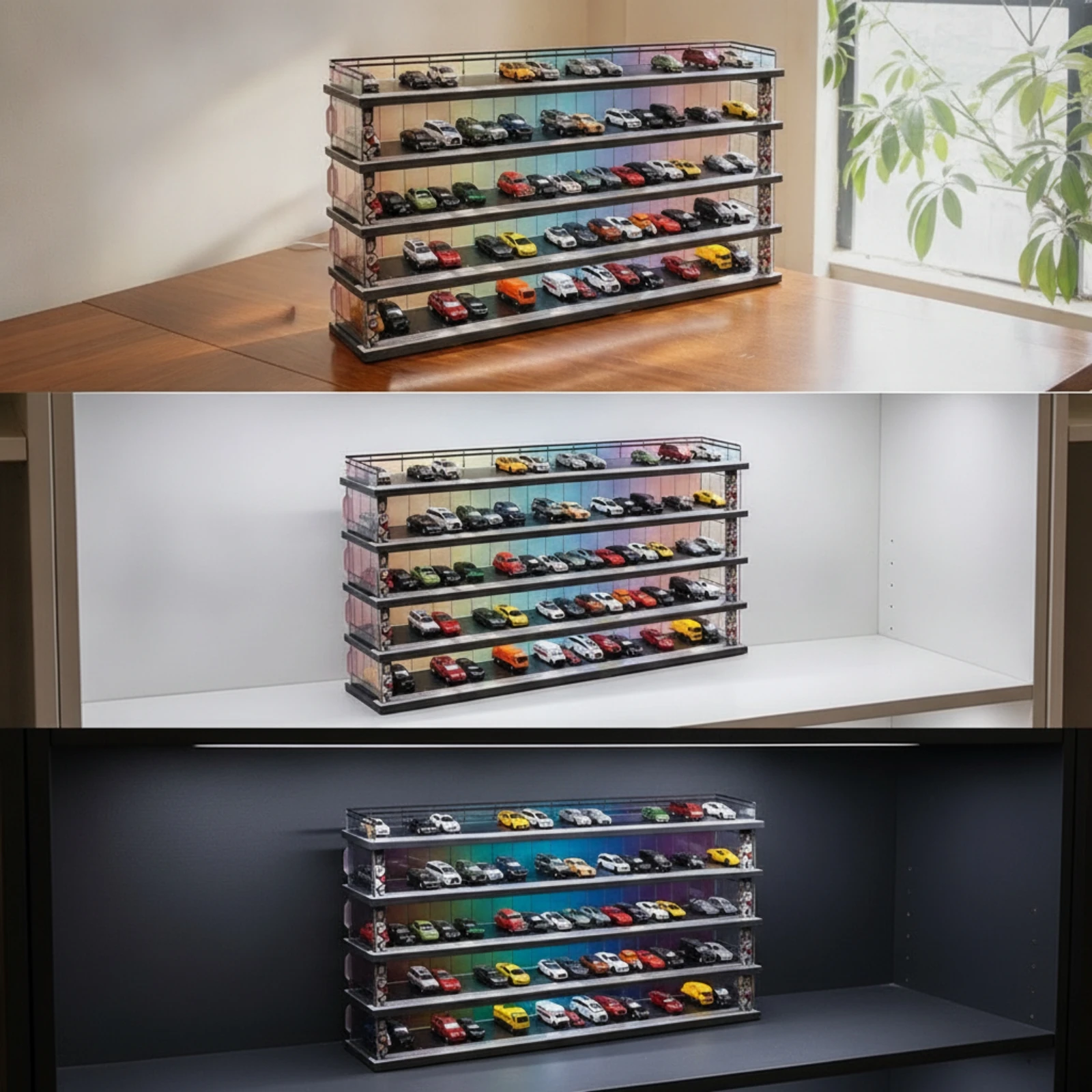 Model Car Display Shelf Compact Toy Car Display Shelf Space-Saving Miniature for Collectors, Hobby Rooms, Desks