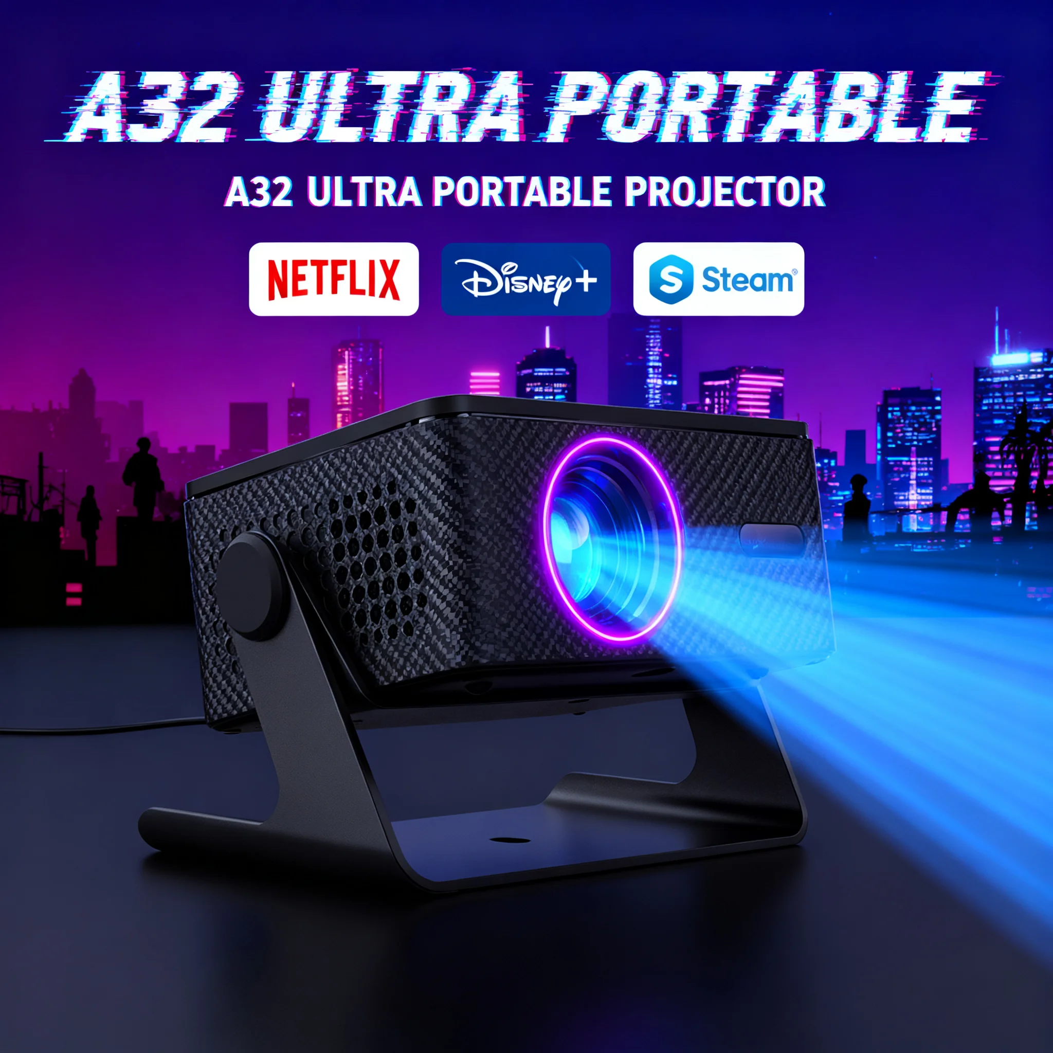 mini-proiettore-a32-android-13-wifi-6-dual-band-150-ansi-720p-nativo-decodifica-1080p-correzione-automatica-keystone-180-°-rotazione