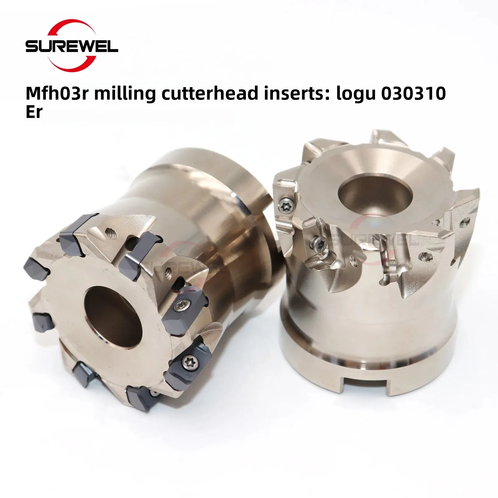 MFH03R Milling Cutterhead Fast Feed Surface Milling Cutter Coolant Hole 50 63mm for LOGU030310ER Insert Milling Fast Feed Handle