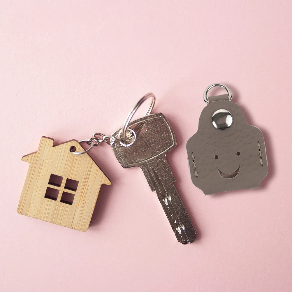 

3pcs Cover Cowhide Durable Handmade Car Key Protector House Keychain Vintage Fob Case Caps Reusable
