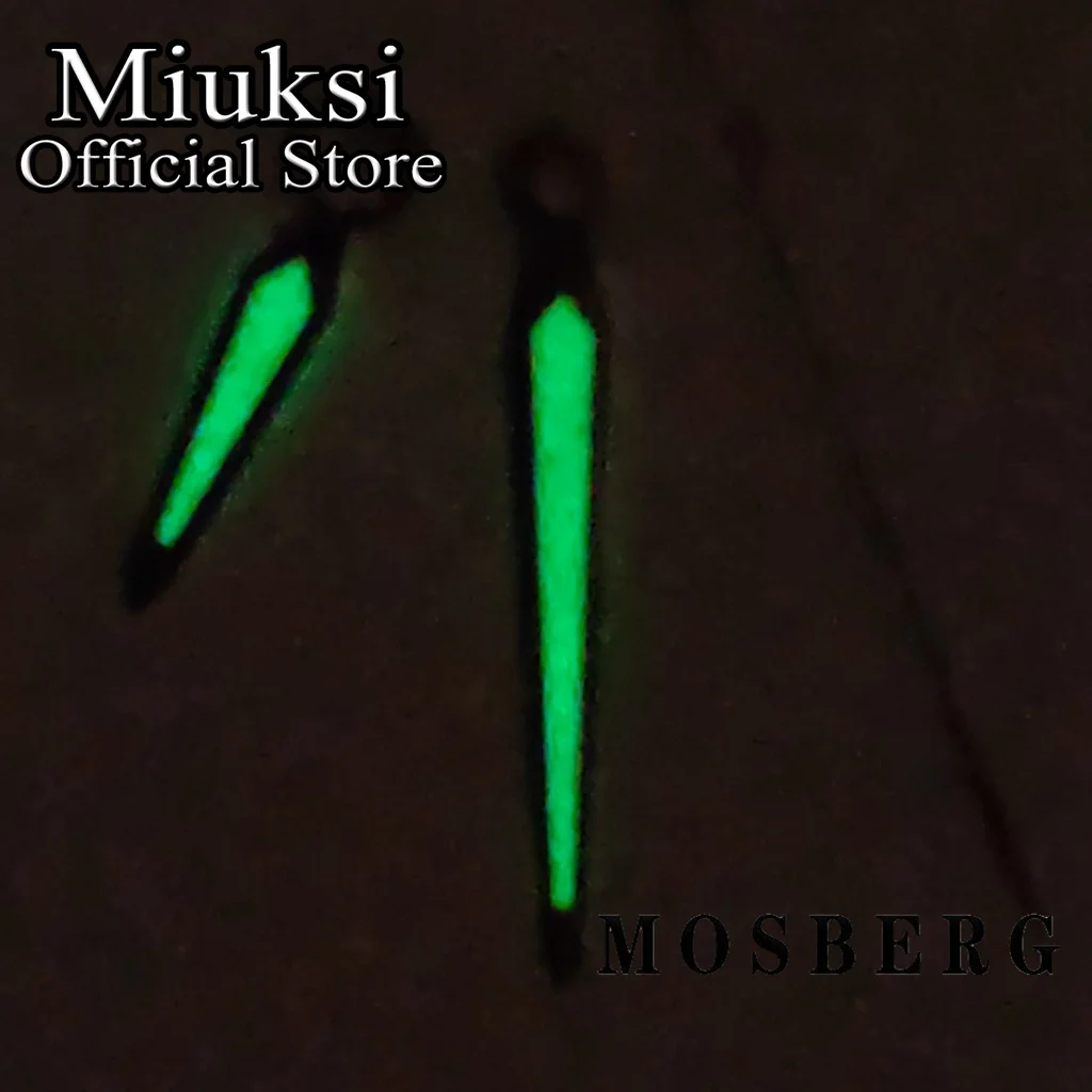 Miuksi VH31 Silberne Uhrzeiger passend für VH31 Uhrwerk, grün leuchtendes Uhrenzubehörteil – Detail 6
