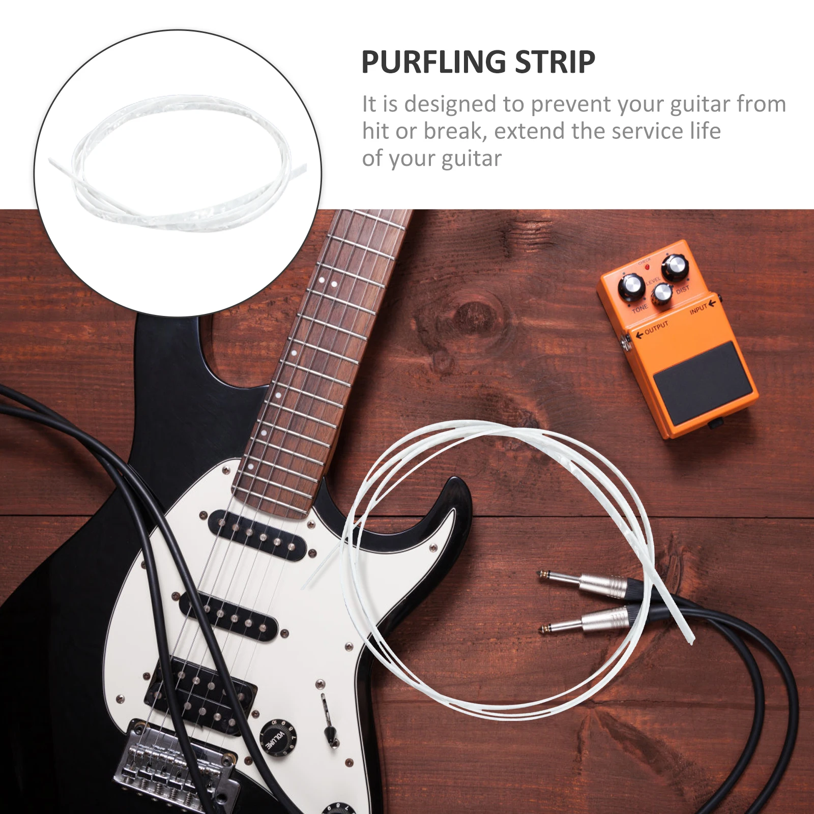 

Acoustic Guitar nament Trim Purfling Strip Hemming Inlay Strips Decorative Plastic Durable ABS Material For Ukulele