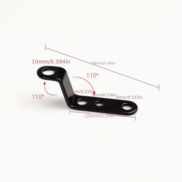 2pcs Motorcycle LED Headlight Bracket Rearview Mirror Lamp Spotlight Extension Holder Clamp Motorbike Scooter Accessories