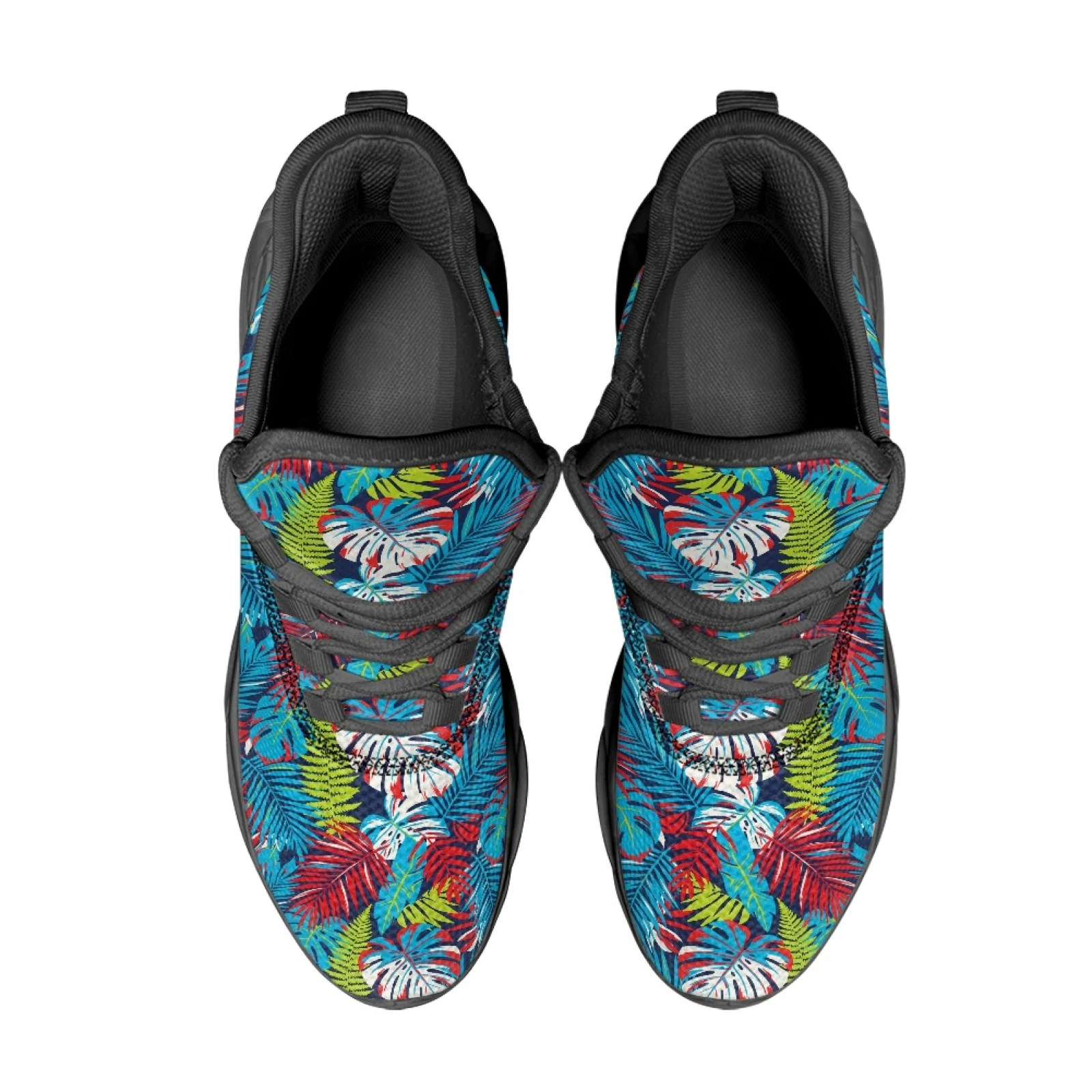 PENSTROLL Tropical Leaf Print Casual Blade Running Shoes for Walking Mesh & EVA Men's Fashion Sneakers Men's Running Shoes