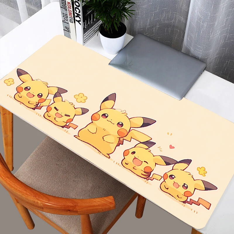 XXL E-sports Mouse Pads Pokemon Pikachu Smooth Flexible Rubber Gamer PC Computer Keyboard For CSGO Durable Kawaii Mosuepad