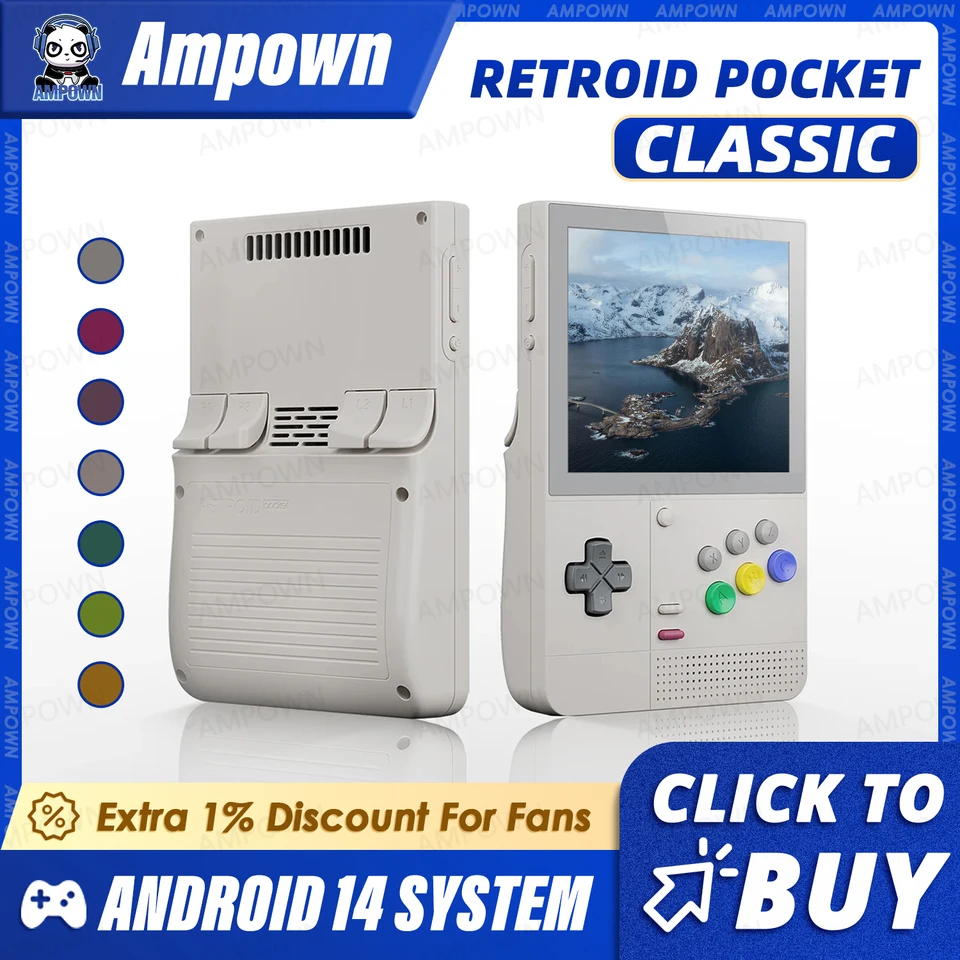 Retroid Pocket Classic Video Game Console Snapdragon G1 Gen2 3.92