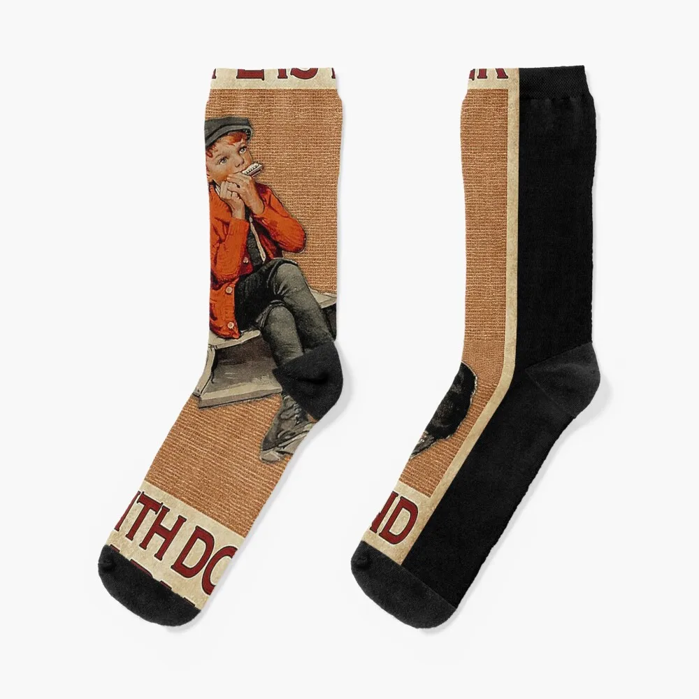 

Life Is better with dogs and harmonica Socks cute japanese fashion Socks For Women Men's