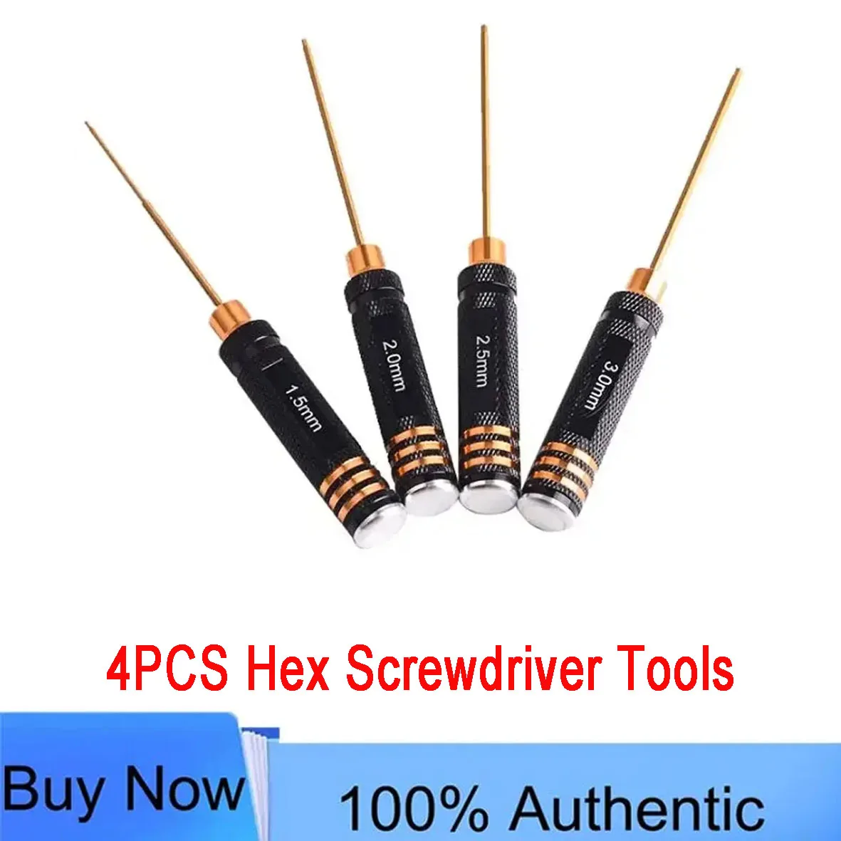 4PCS RC Tools Hex Screw Driver Set Titanium Plating Hardened 1.5 2.0 2.5 3.0mm Screwdriver Hex Key For RC Helicopter Car Rc Toys