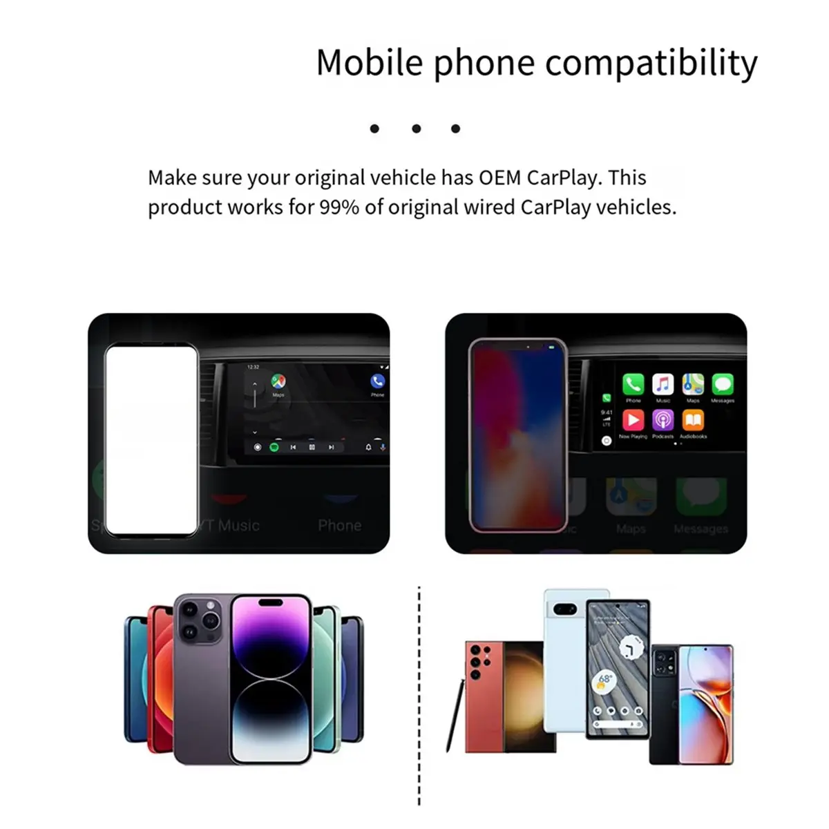 ★♠♥Y285A Hot Sale-Wireless CarPlay Adapter 2 in 1 Wired to Wireless CarPlay Wireless Android Auto Adapter USB Dongle Car Ai Box