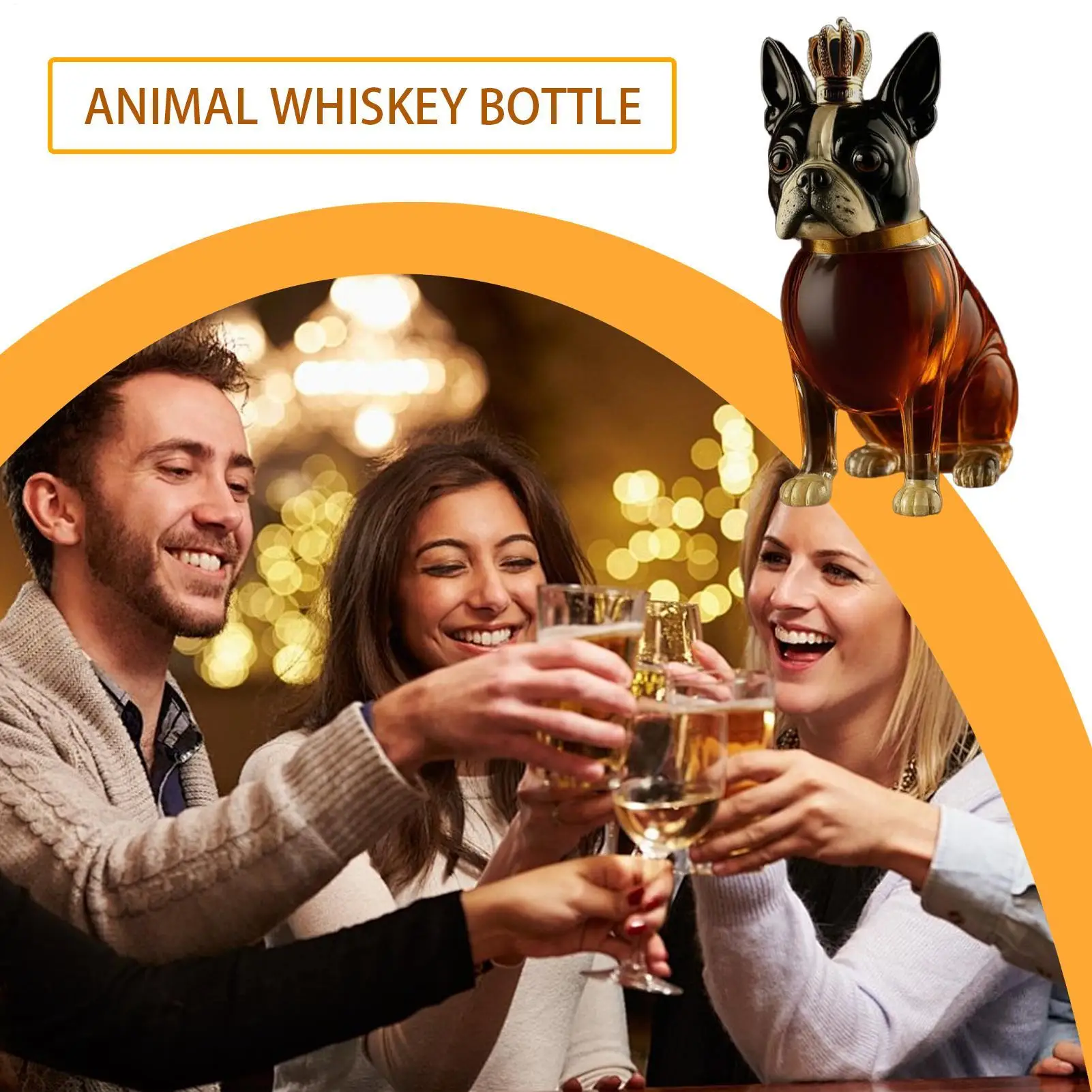 

Liquor Decanter Dog Vodka Decanter Whiskey Bottle Glass Container Drinkware Home Decor For Liquor Vodka Bourbon Alcohol Cocktail