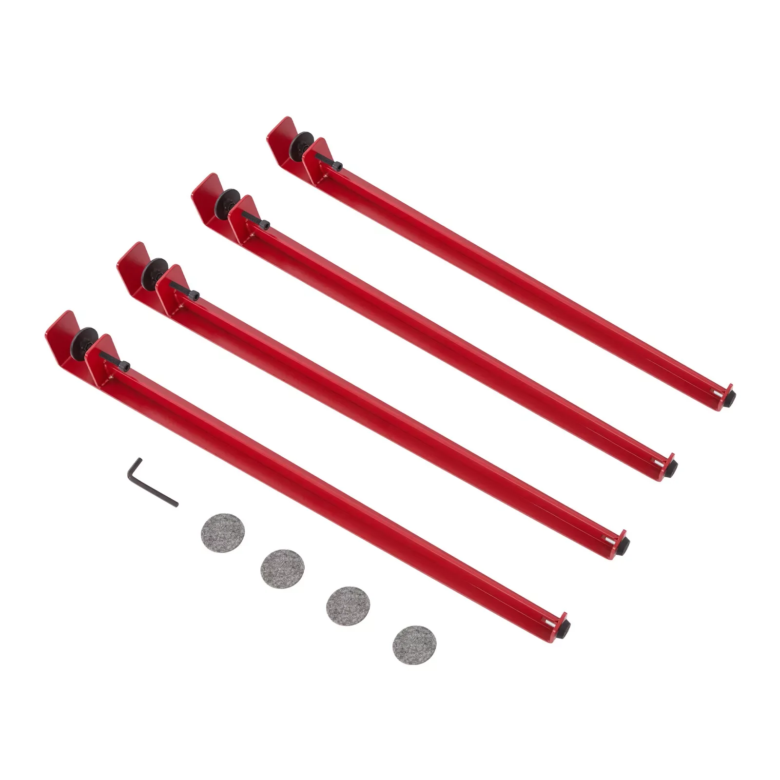 4pcs Adjustable Table Legs Table Clamp Legs F-shaped Table Legs for Dining Tables, Computer Tables, Office Tables Red