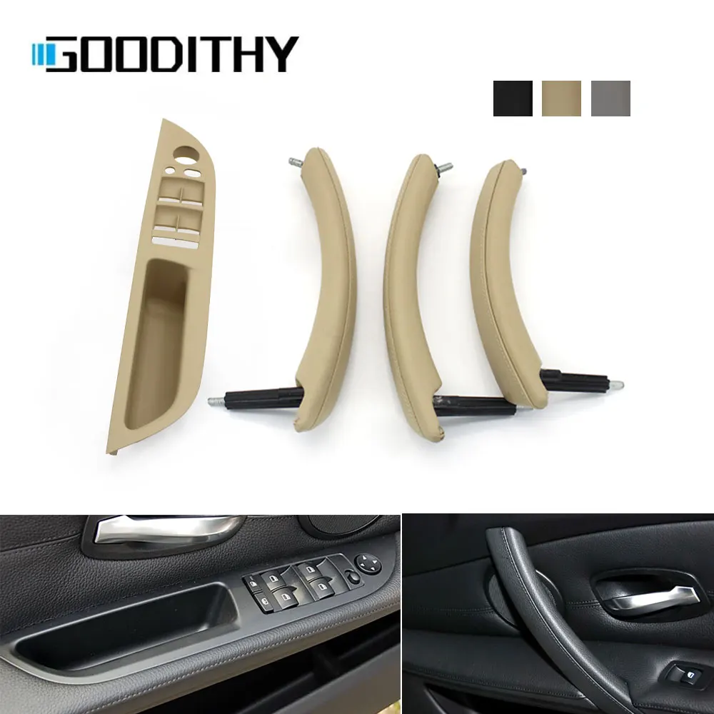 

LHD Car Interior Armrest Panel Trim Cover Front Rear Left Right Door Pull Handle For BMW 5 Series E60 E61 2006-2010 51416983703