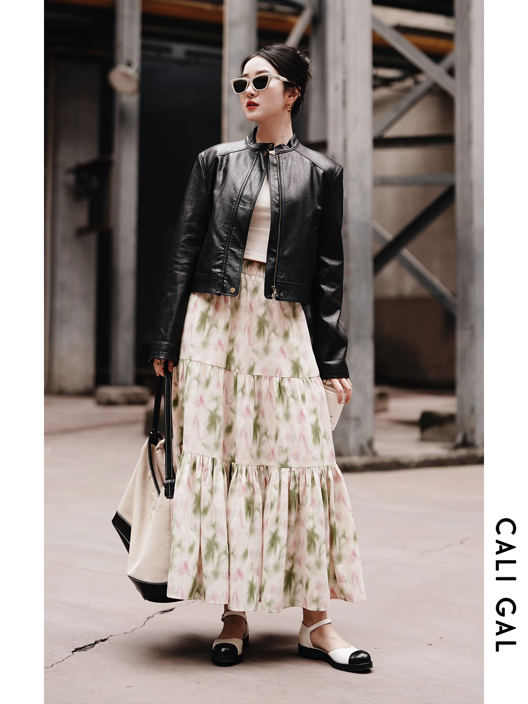 

CALIGAL Vintage Tea Break Svel Dr Hanging Neline Full Skirt A-Line Long Dr Casual Sle Polyester Material