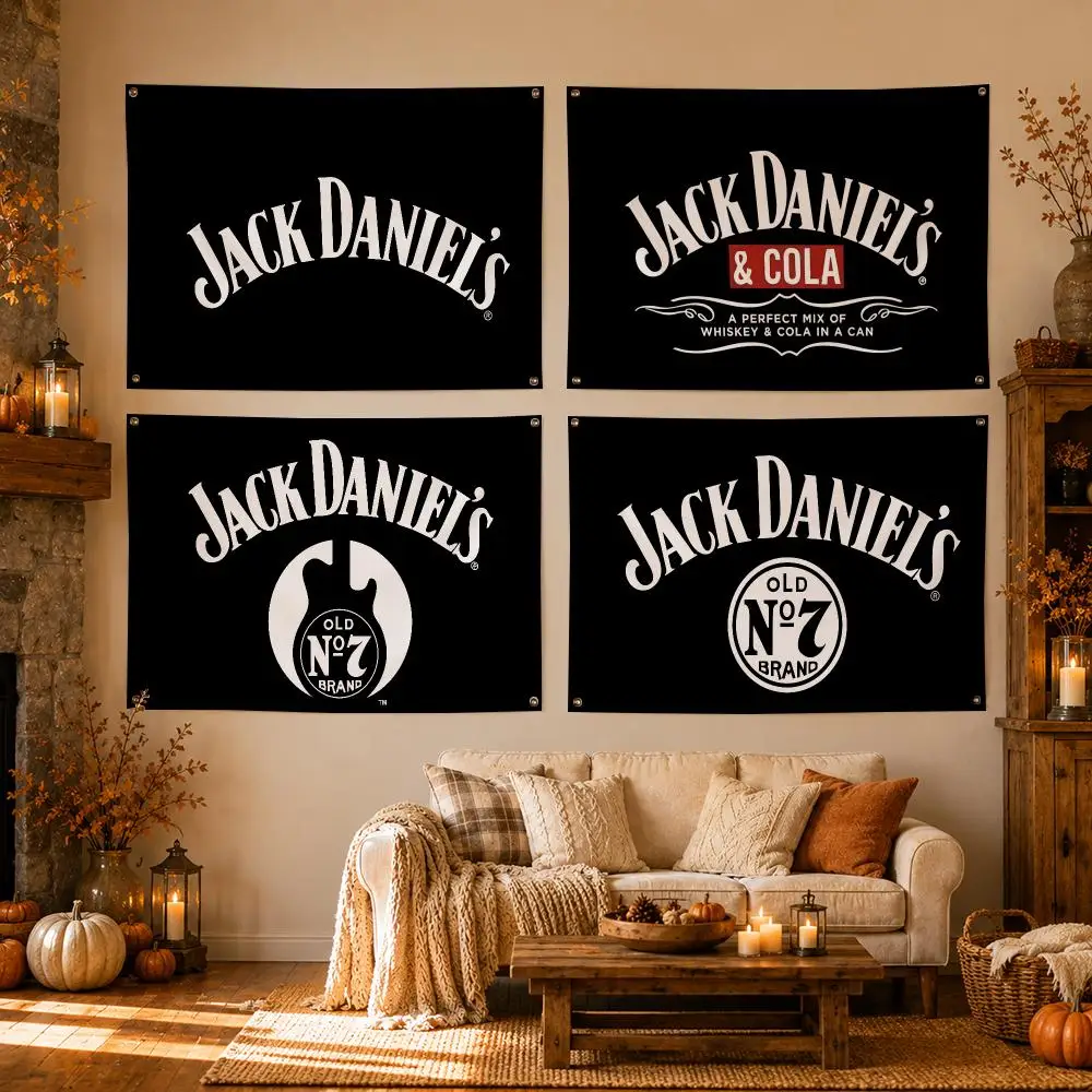Brand J-Jack D-Daniels Flags Flags for Room, Bedroom, Home, Outdoor, Wall Hanging, Concert Print, Art Banner