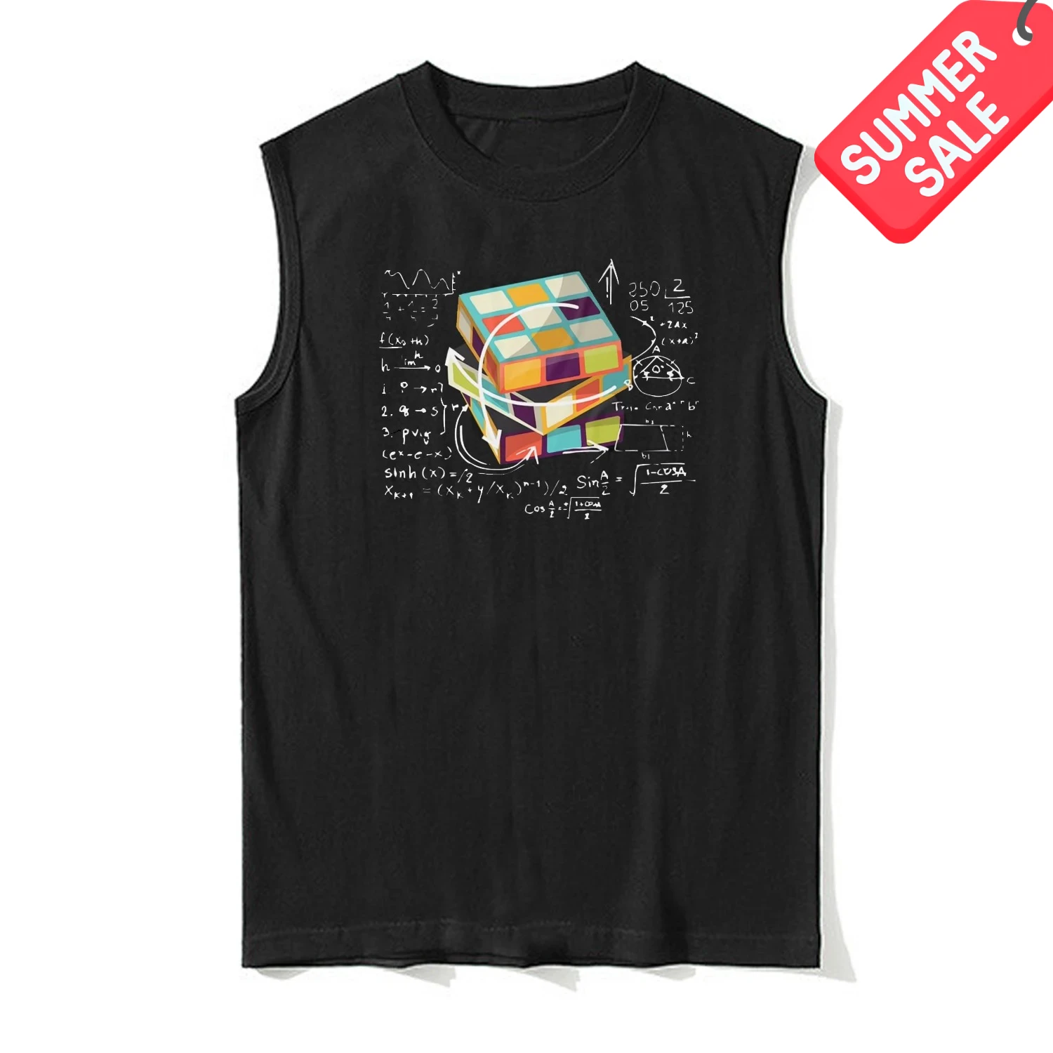 

Competitive Puzzle Speed Cubing Funny Cube Math Tanktop 100% Cotton O-Neck Summer Casual Mens Vest Sleeveless T-shirt Streetwear