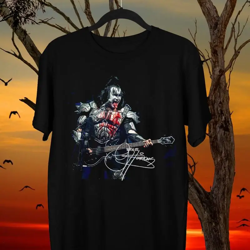 

Новая фирменная черная футболка всех размеров Gene Simmons