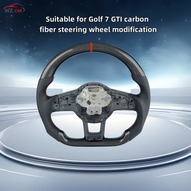 

New Arrival Carbon Fiber Steering Wheel leather Alcantara For Volkswagen Golf 7 GRI7 2014-2017 car accessories