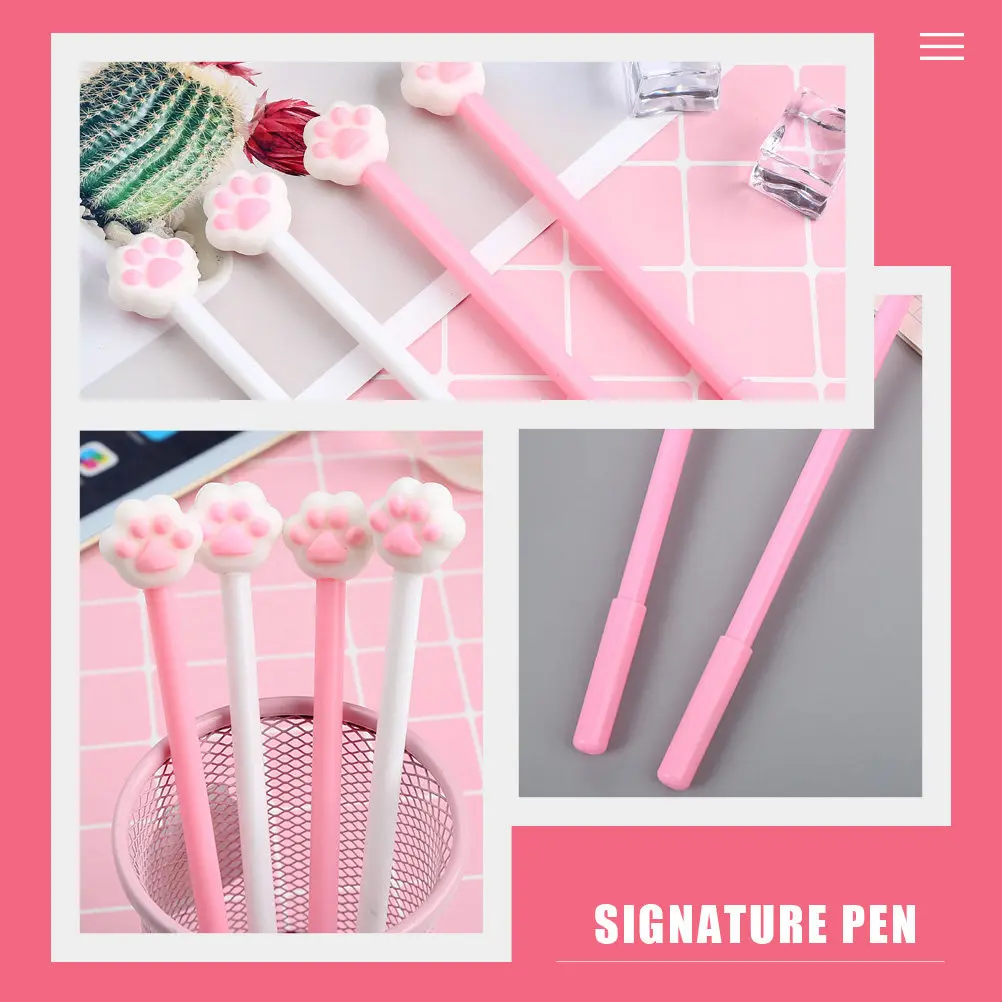 

12Pcs Cat Claw Gel Pens Cute Cartoon Sign Pens for Students Office School Writing Fine Point Kids Gift Signature Pen