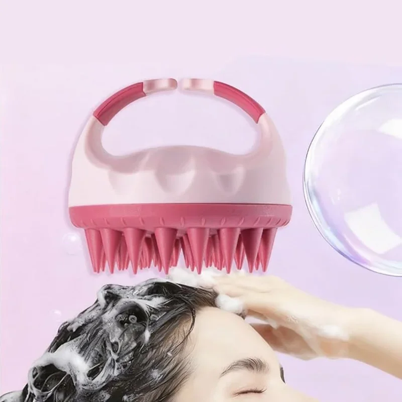 2/3Pcs Hair Care KitScalp Massager Shampoo Brush, Hair Oil Applicator Bottle, Satin Hair Bonnet for Hair Growth Hair Protection