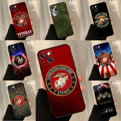 Veteran Marine Corps Phone Case For iPhone SE 2022 XR X XS Max 7 8 Plus 12 13 Mini 11 12 13 14 15 Pro Max Cover