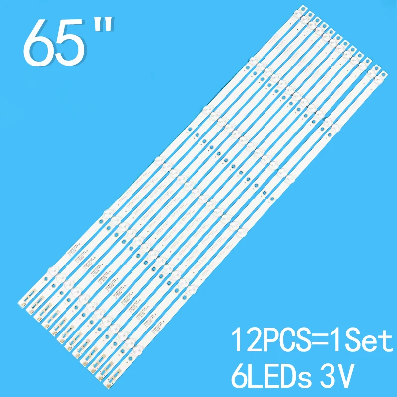 شريط إضاءة خلفية LED لـ 4708-K65WDC-A1113N21 65U810 65PUF6263/T3 K650WDC2 A1213K01, 4708