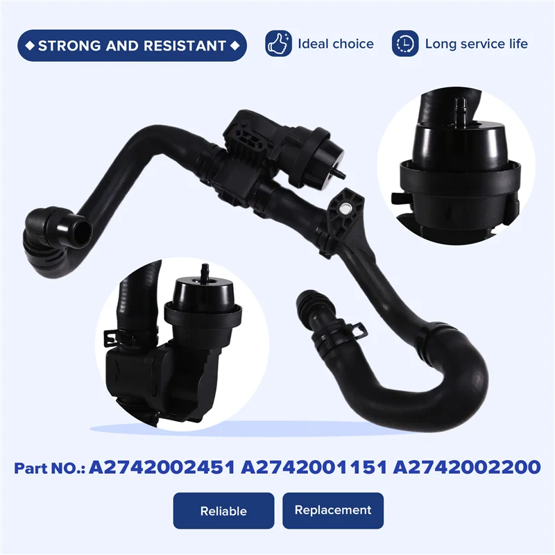 

A2742002451 Heater Control Valve HVAC With Pipe For Mercedes Benz W204 W205 W212 W221 A2742001151 A2742002200