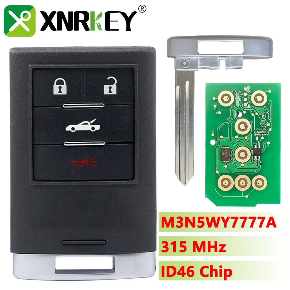 

2022 New Shell Case with Small key case 4 button Only forChevrolet Corvette Cadillac Smart Key 4 BTN M3N5WY7777A car key shell