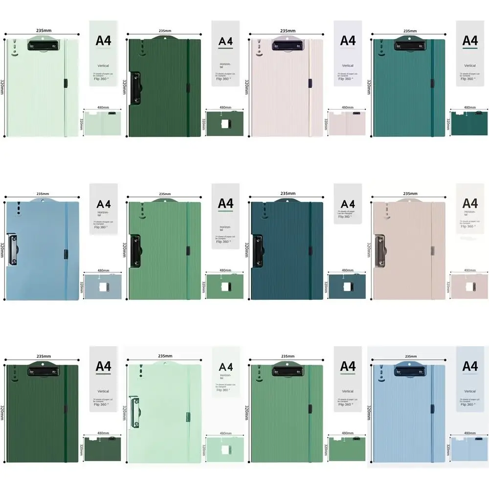 1 PCS Portable Foldable A4 Writing Pad Simple Durable File Folder With Straps High Quality Documents Clip