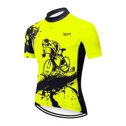 2024 Color Summer Men Short Sleeves Cycling Jersey Polyeste Clothing Quick Dry MTB Bicycle Mallot Ciclismo Shirts Bike Clothes