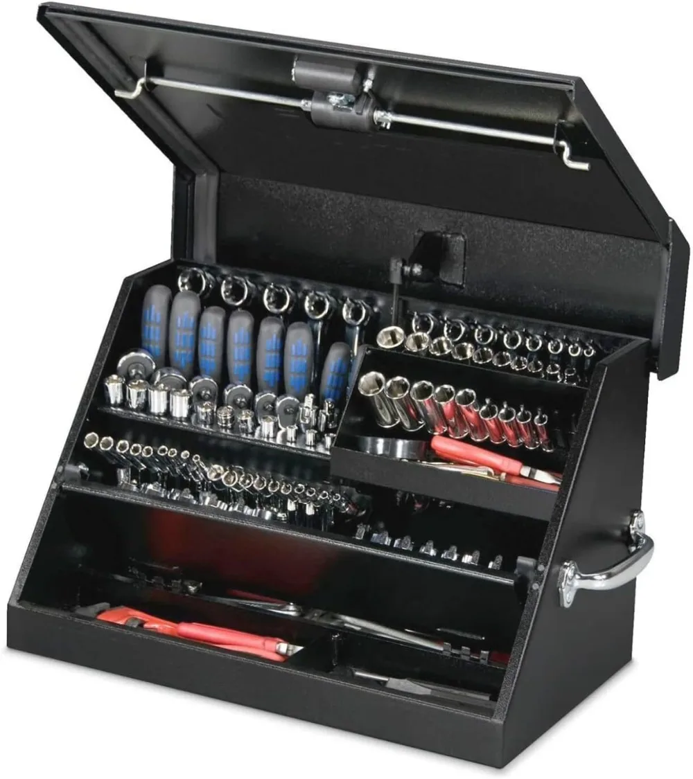 

SM200B – 22.5-Inch Portable TRIANGLE Toolbox – Heavy-Duty Steel Construction – Metric and SAE Storage Chest