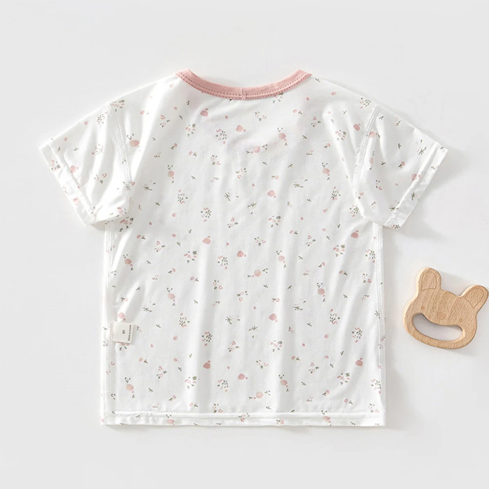 Kids T Shirt Boys Girls Short Sleeve Soft Breathable Summer Top Non-Bone Seam Children Casual Wear Unisex Baby Tshirts