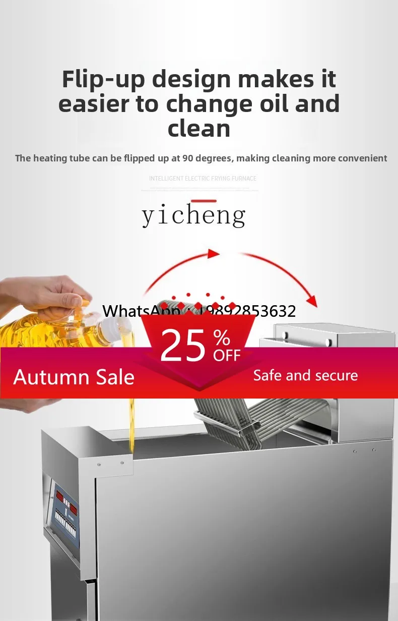 

intelligent electric fryer vertical commercial with timing fried chicken chops French fries
