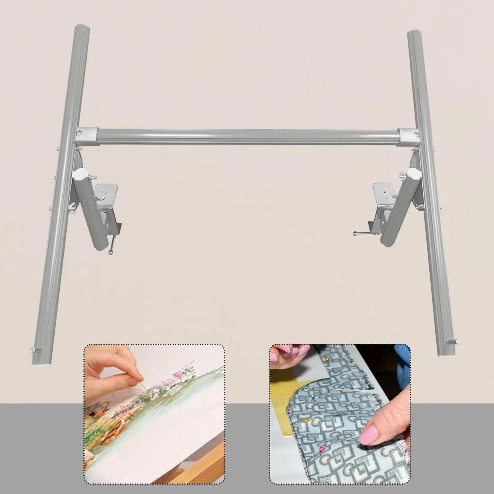 

Aluminum Alloy Desk Embroidery Stitch Stand Table Edge Clamp Mount Easy Install for Printed Cross Stitch Kit and Creative Sewing