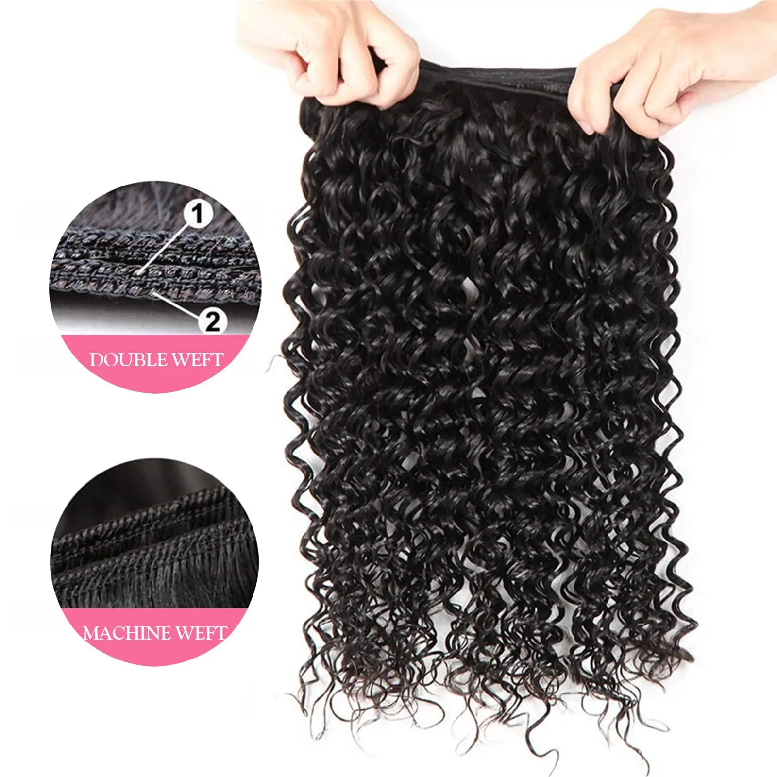 Water Wave Bundles Brazilian Hair Weave Bundles 3 or 4 PCS Human Hair Bundles Natural Black Remy Hair Extensions