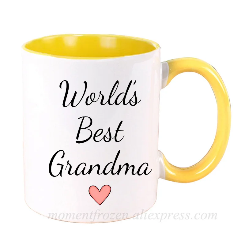 World Best Grandma Mugs Nana Cups Grandparents Gifts Grandmother Coffee Mugs Drinkware Teaware Tableware Coffeeware Home Decal