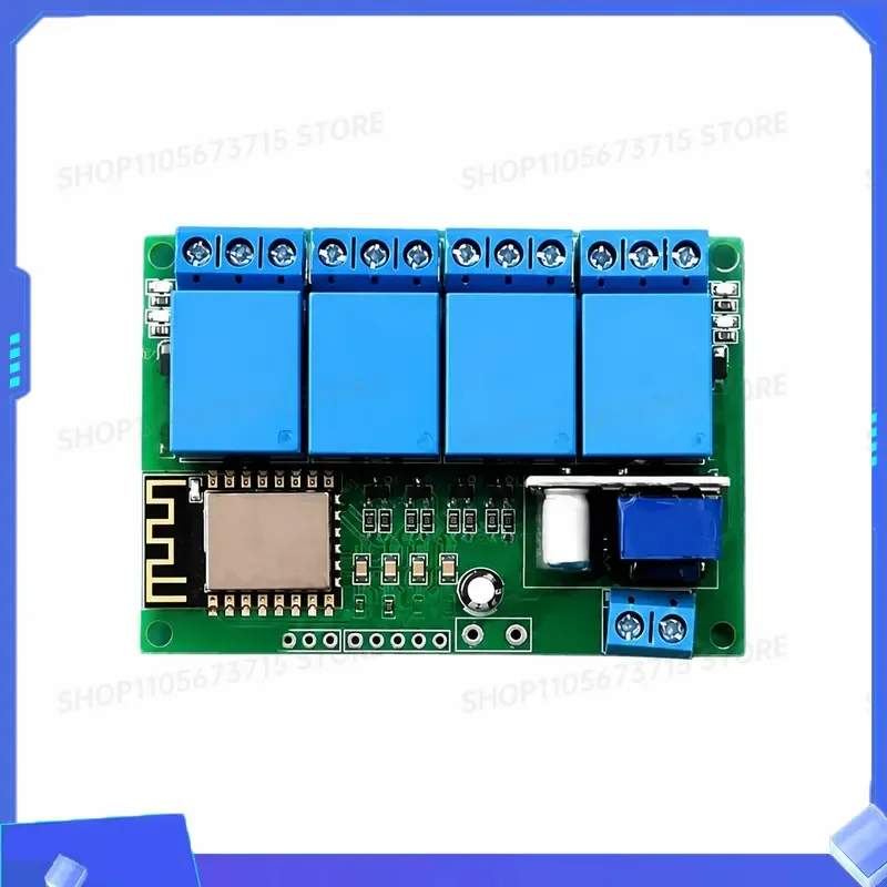 for ESP8266-12F 4 Way Secondary Development Relay Module WiFi 220V 12V Powered Remote Control Relay Support TCPServer